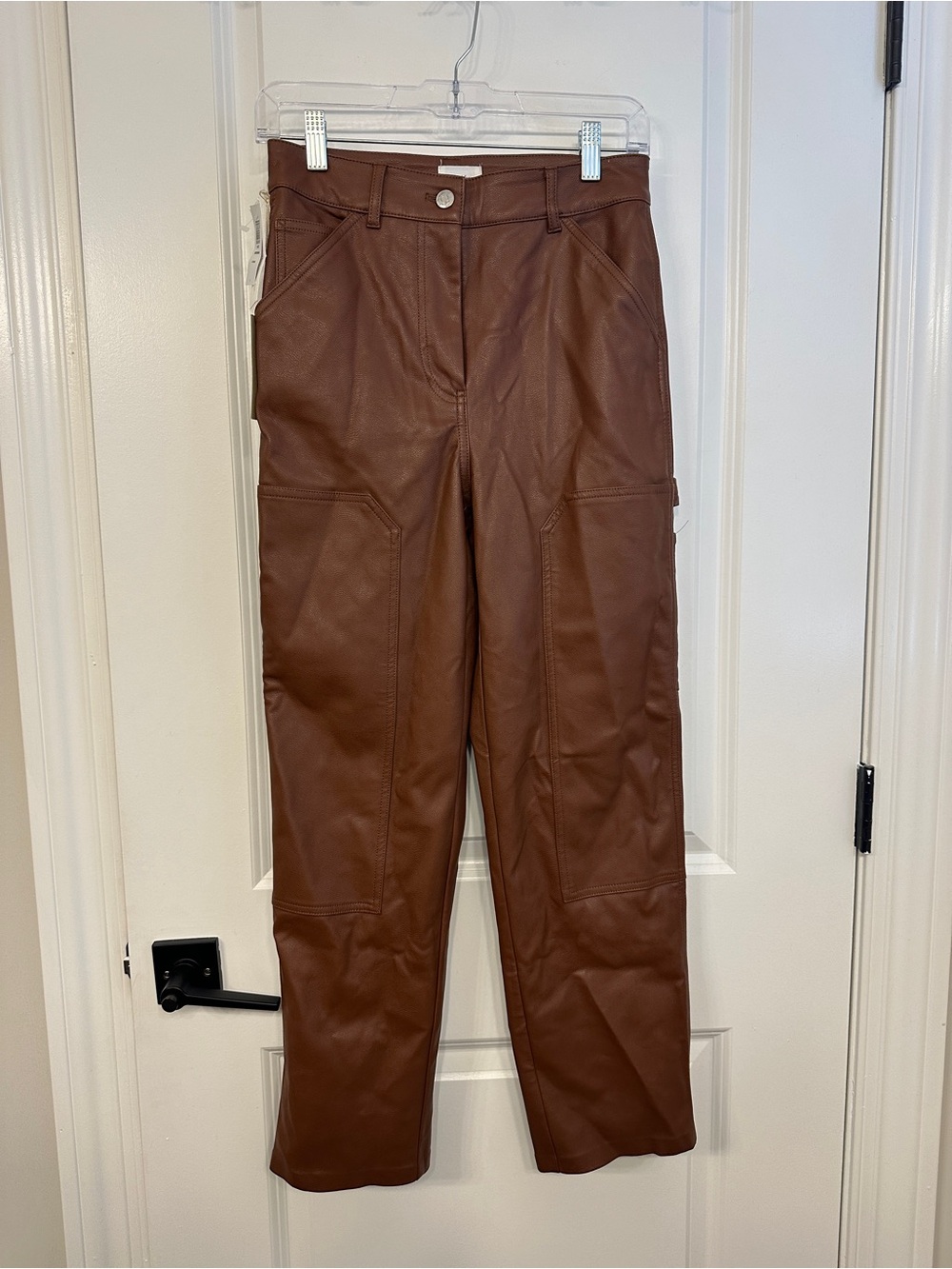 Aritzia Leather Brennen Cargo pants